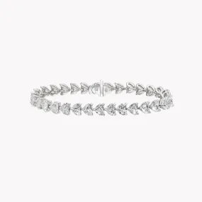 Luxe Heart Shape Tennis Bracelet