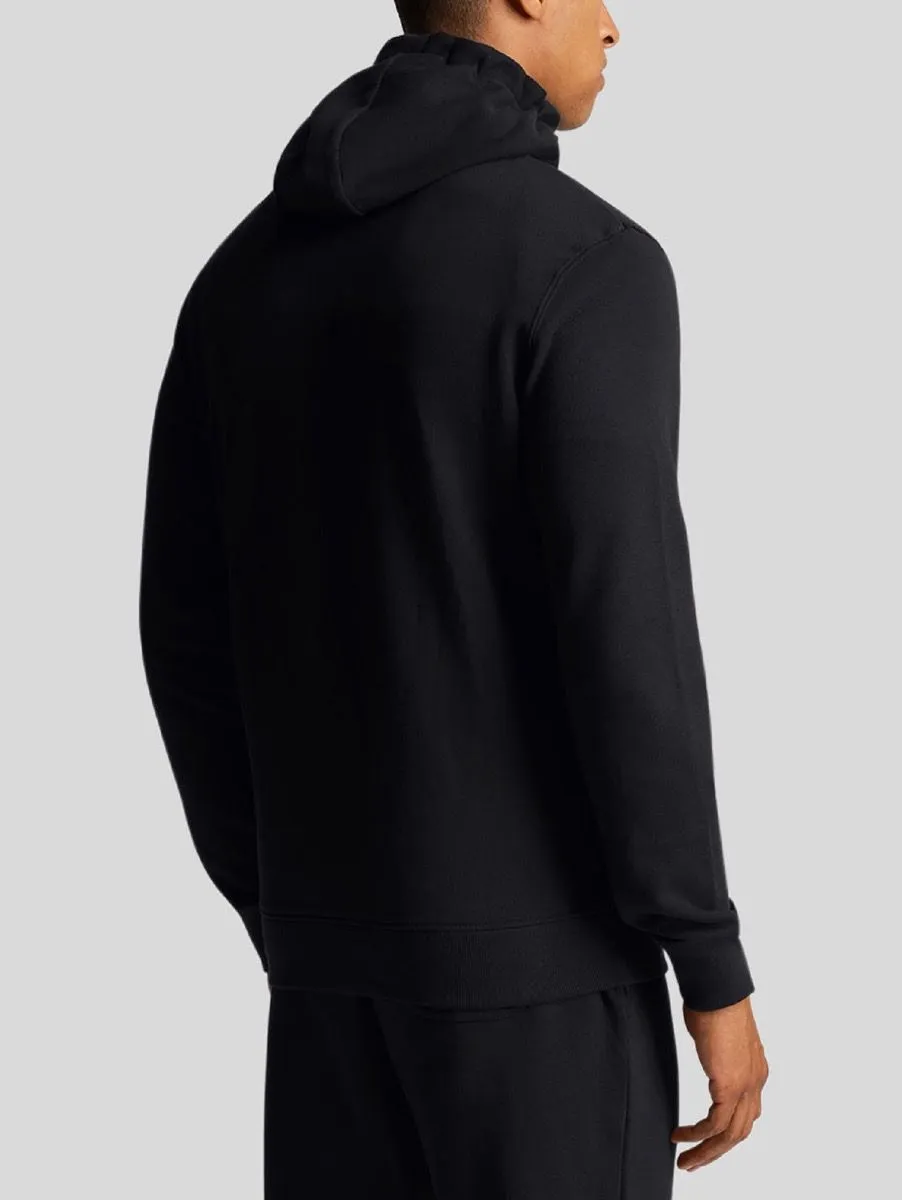 Lyle & Scott Zip Through Hooded Sweatshirts Jet Black