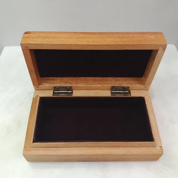 Mahogany with Carnelian & Rhodonite Jewelry Box