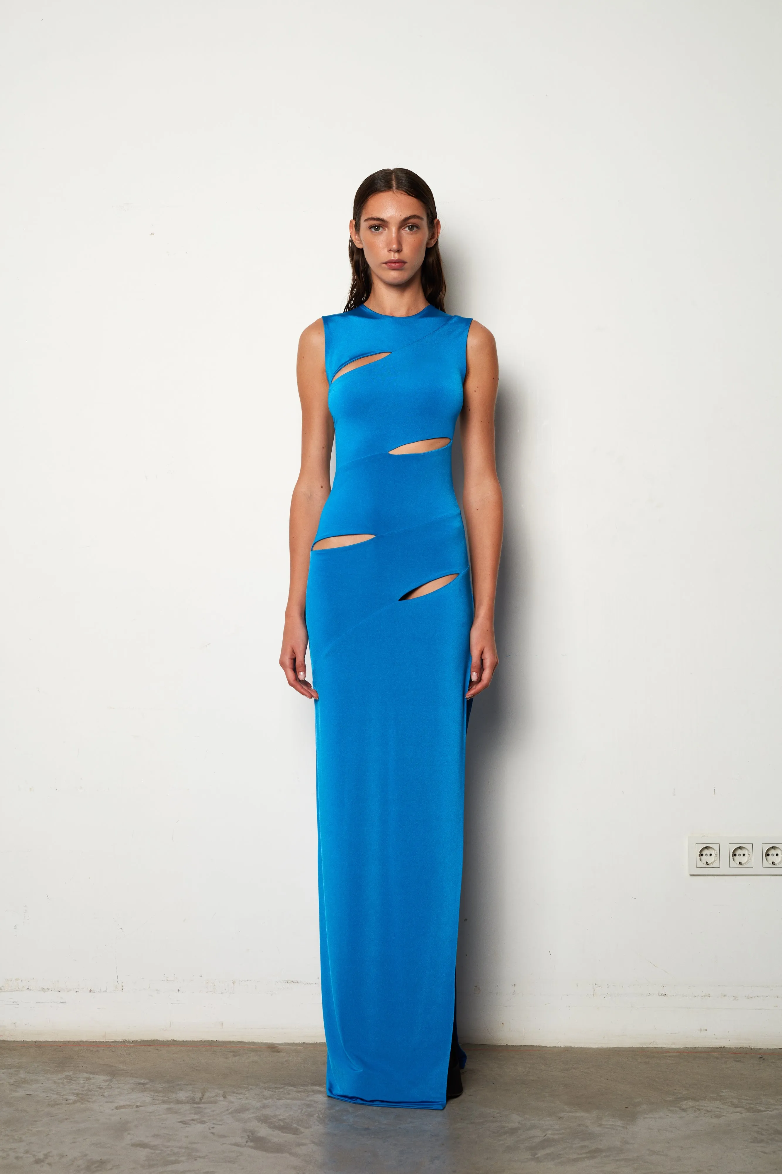 Margot - Sleeveless Maxi Dress With 4 Slit Openings