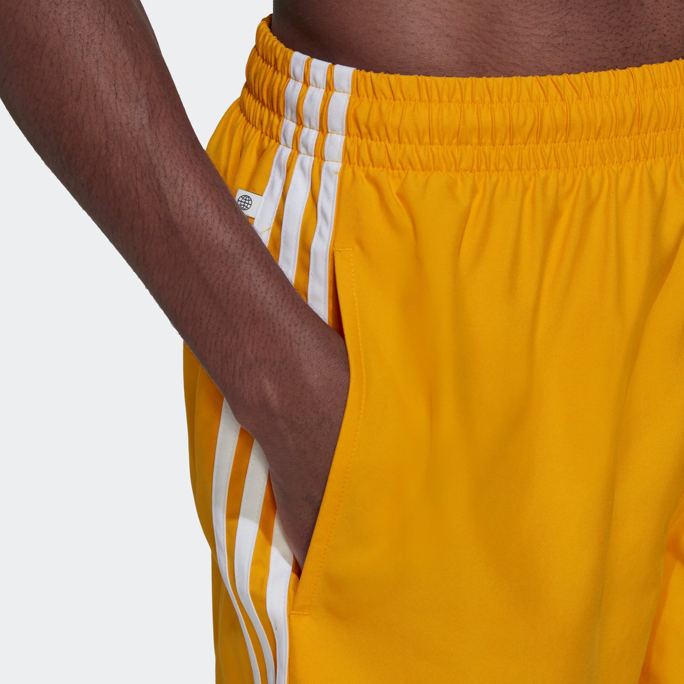 Men's adidas Originals Adicolor Classics 3-Stripes Swim Shorts Gold