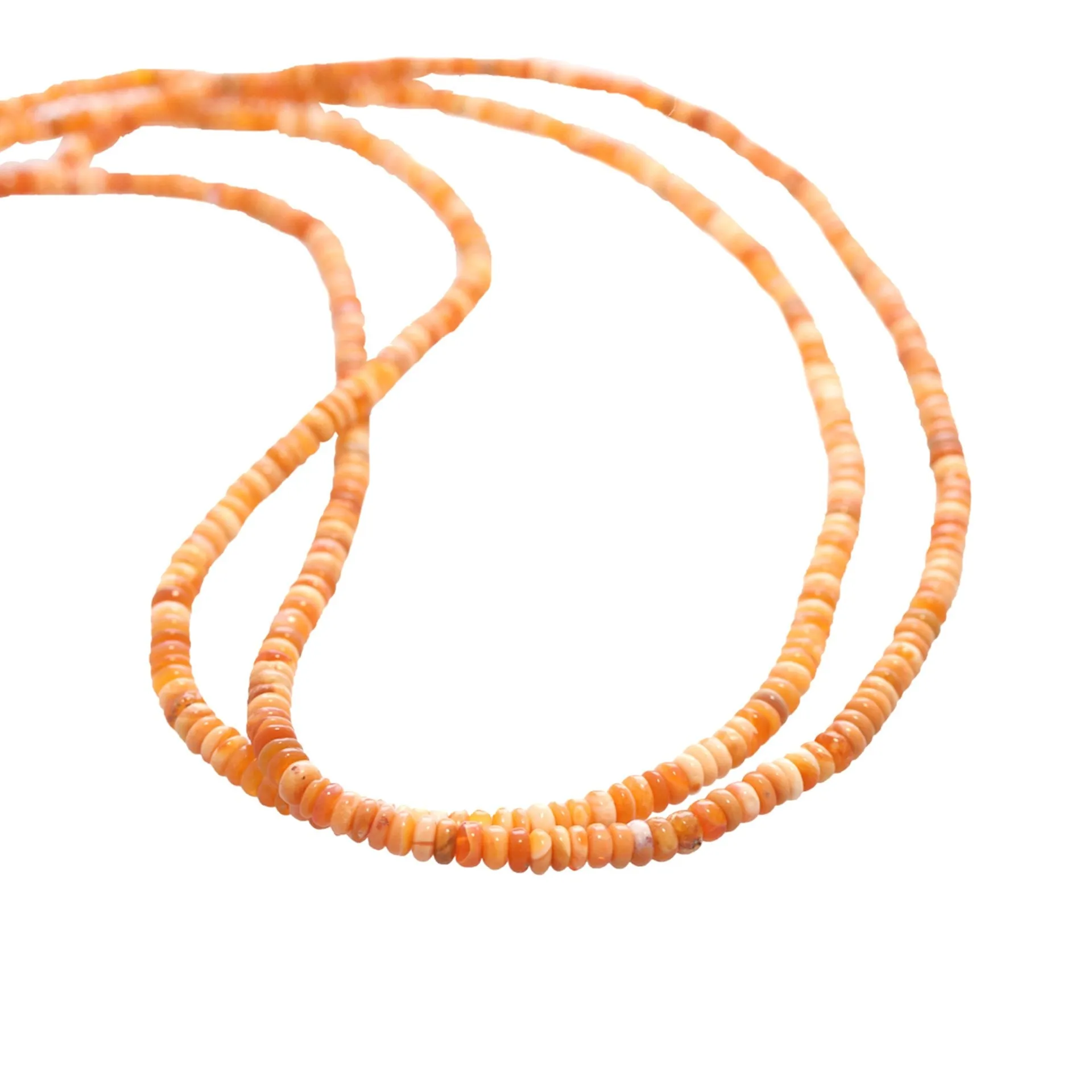 Mexican Opal Beads Rondelles Creamy Light Apricot 3.5-4.5Mm,