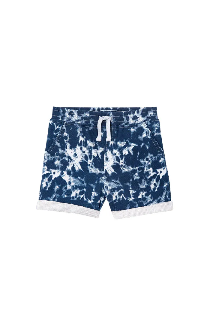 Milky Blue Tie Dye Fleece Short