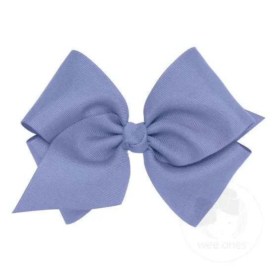 Mini King Classic Grosgrain Bow- Bluebird