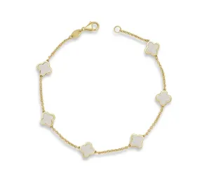 Mother Of Pearl Clover Bracelet