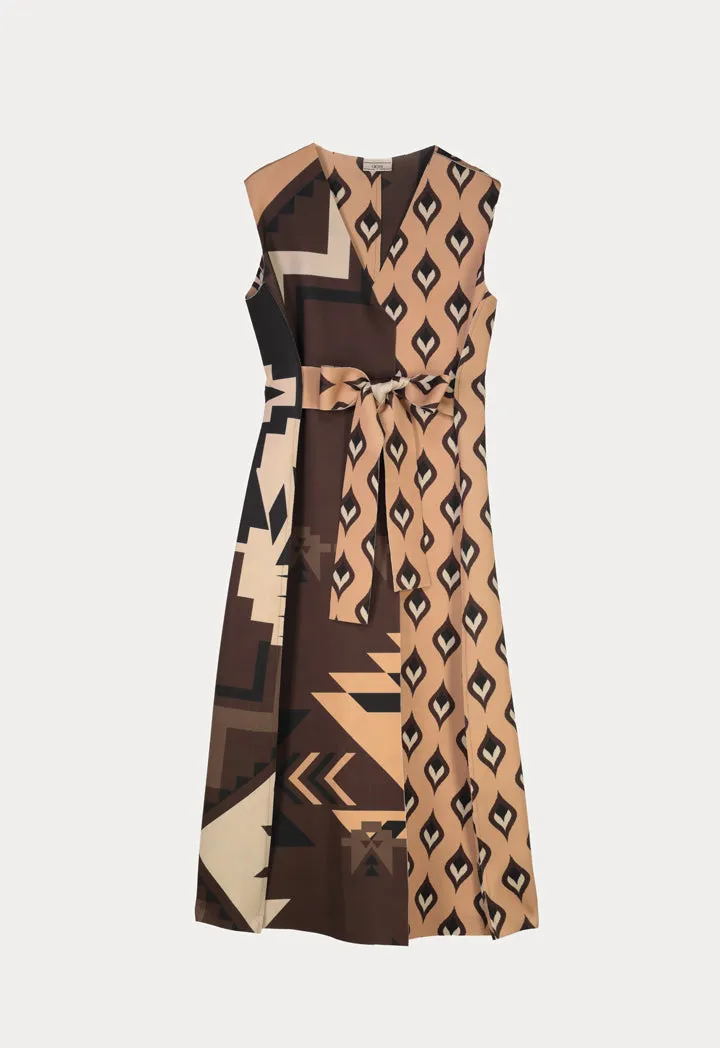 Multi Printed Sleeveless Dress