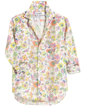 Multicolor Floral Linen Eileen Button Up Shirt