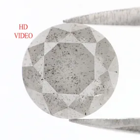 Natural Loose Round Milky Gray Color Diamond 1.36 CT 6.40 MM Round Shape Brilliant Cut Diamond L8489