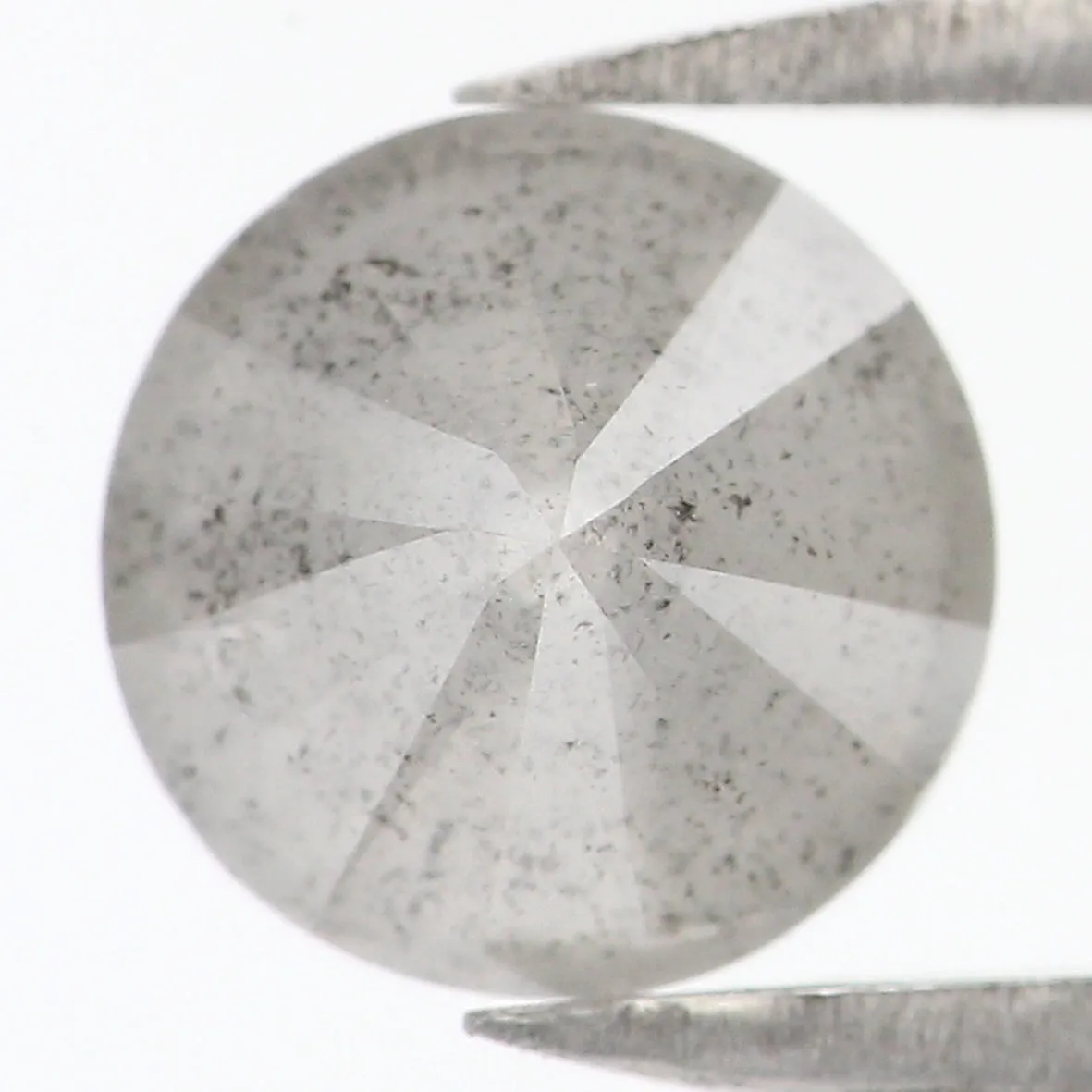 Natural Loose Round Milky Gray Color Diamond 1.36 CT 6.40 MM Round Shape Brilliant Cut Diamond L8489