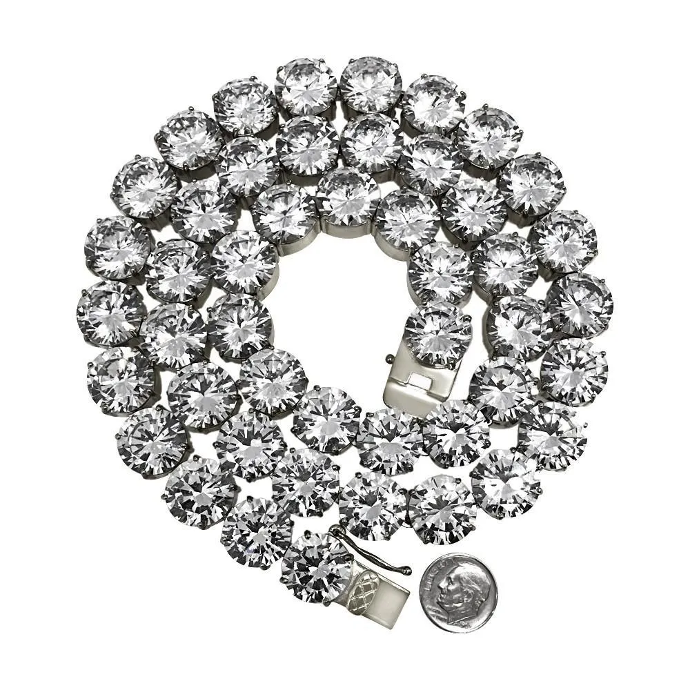 Never Tarnish 15MM CZ Bling Bling Tennis Chain