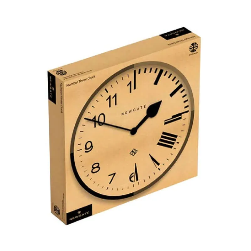 Newgate ECHO NUMBER THREE Wall Clock Posh Grey