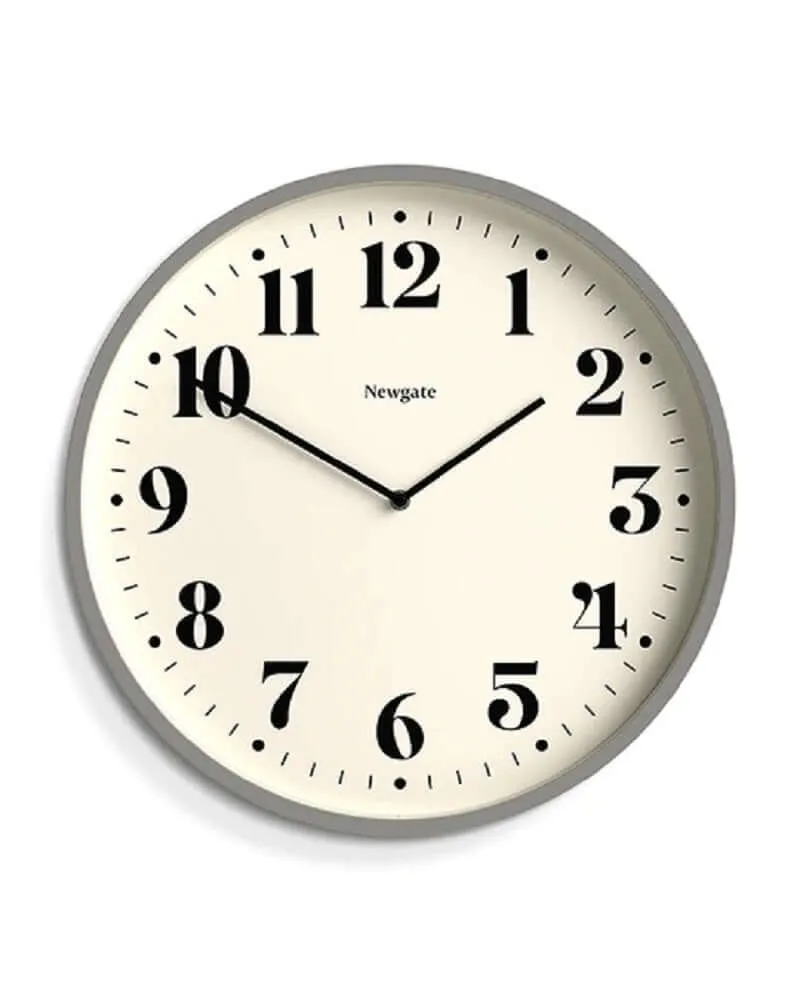 Newgate NUMBER TWO Wall Clock Posh Grey