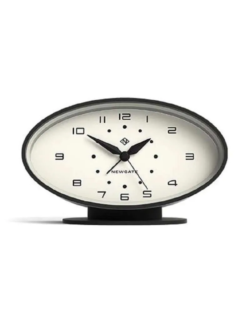 Newgate RONNIE Retro Alarm Desk Clock Black