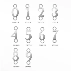 Numbers 5mm Gold 14k White Connectors for Permanent Jewelry