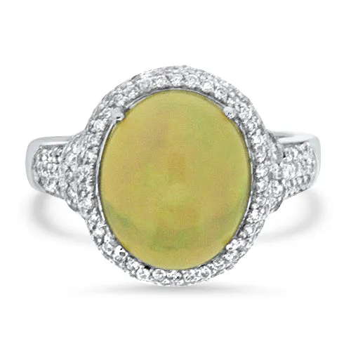 Opal & Diamond Ring