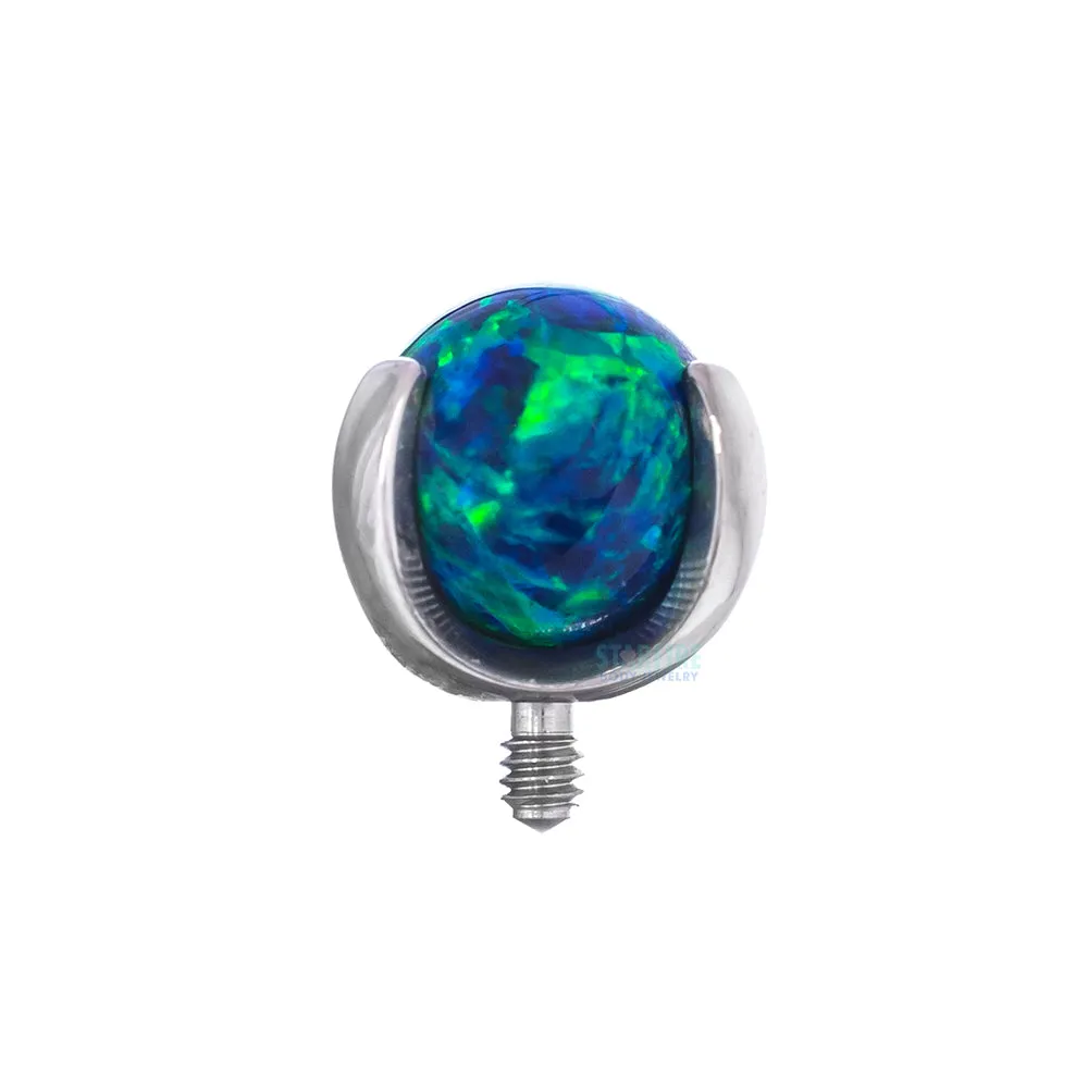 Opal Ball in Prong's Threaded End - 16 ga.