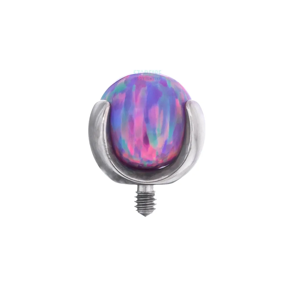 Opal Ball in Prong's Threaded End - 16 ga.