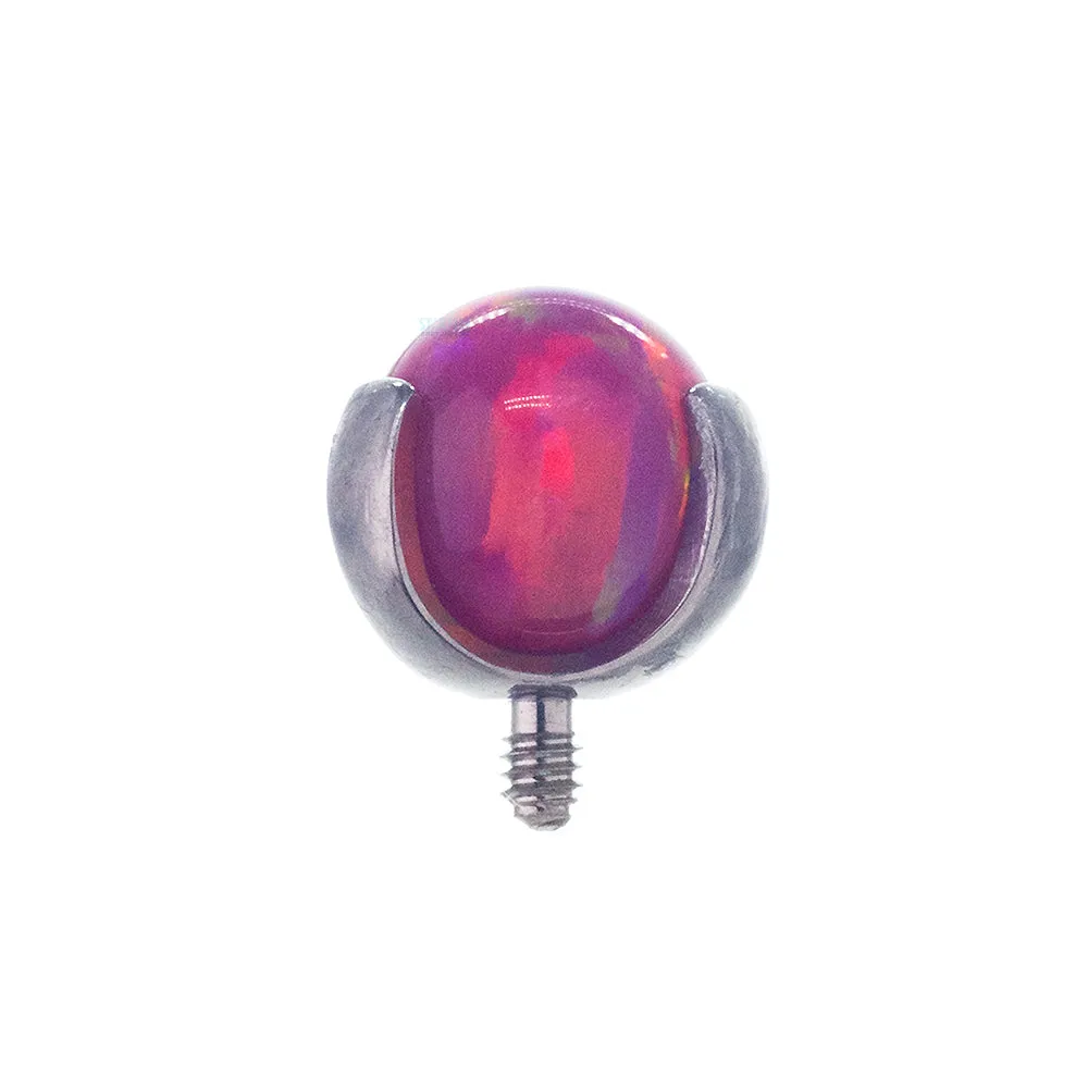 Opal Ball in Prong's Threaded End - 16 ga.