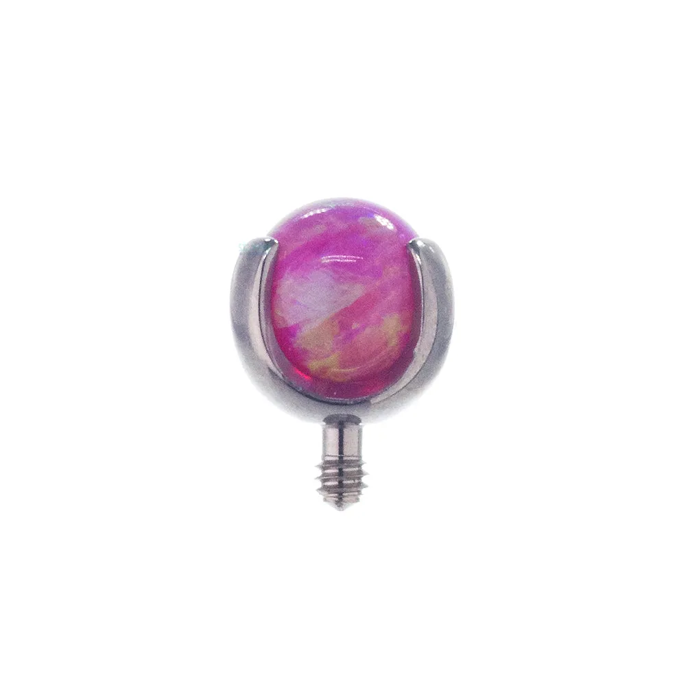 Opal Ball in Prong's Threaded End - 16 ga.