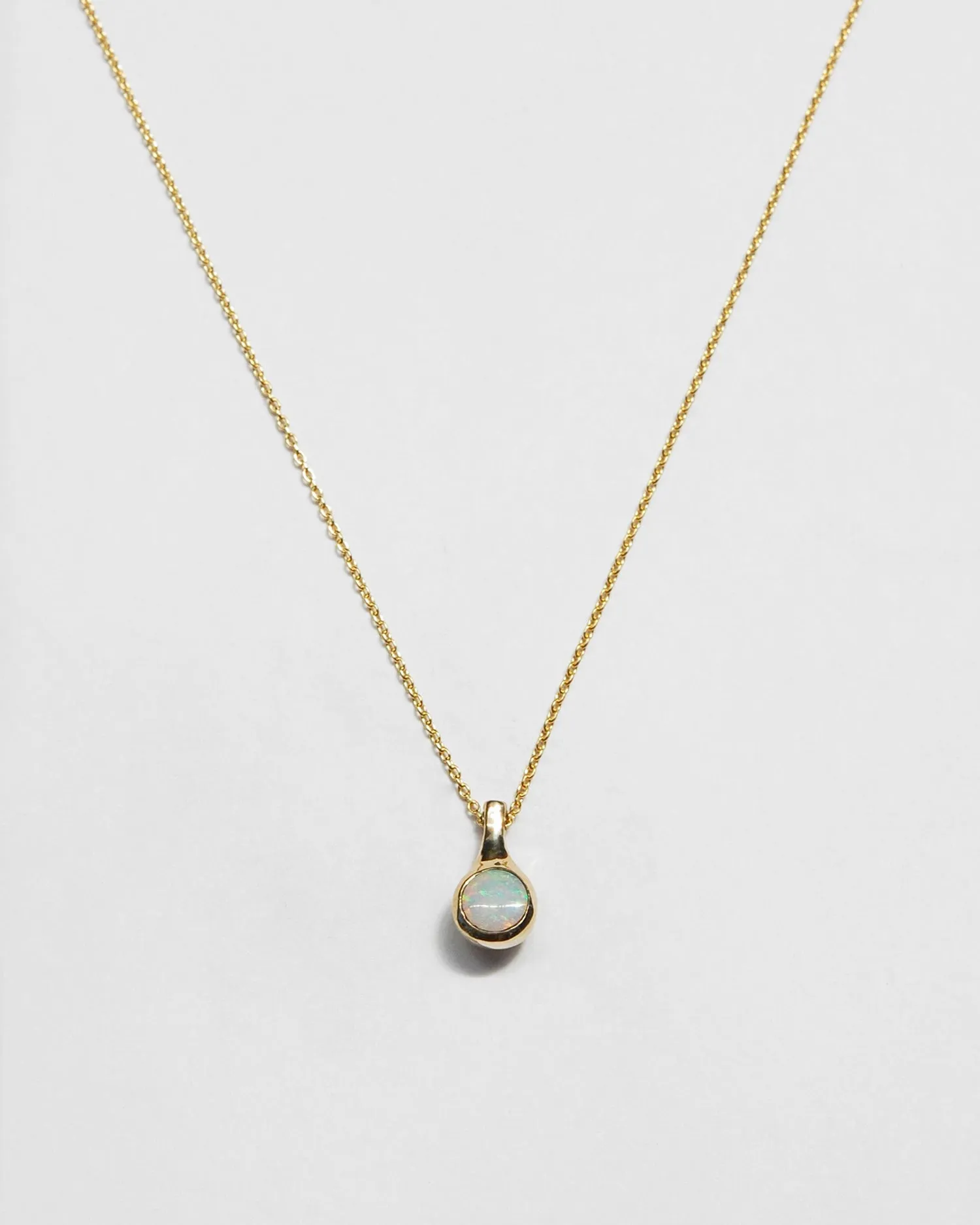 Opal Dot Necklace in Gold