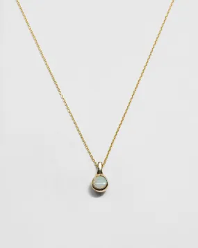 Opal Dot Necklace in Gold