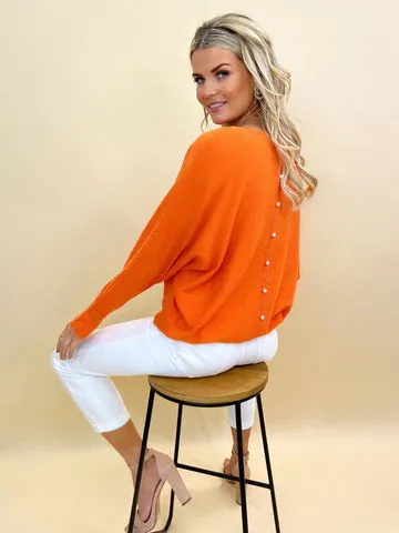 Orange Elba Knit Jumper - Kate & Pippa