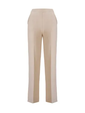 Pantalone a palazzo in Eco Techno Fleece - Champignon