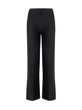 Pantalone a palazzo in Eco Techno Fleece - Nero