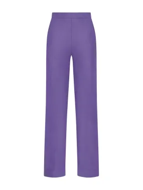 Pantalone a palazzo in Eco Techno Fleece - Passion Flower