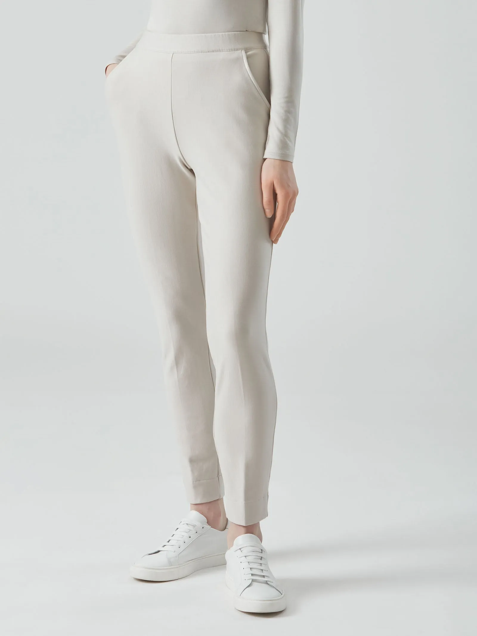 Pantalone a sigaretta in Eco Techno Fleece