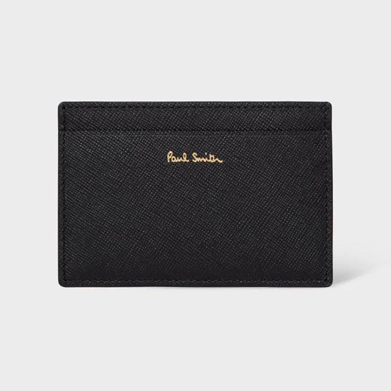 Paul Smith - Men's Mini Collage Stripe Credit Card Holder in Black