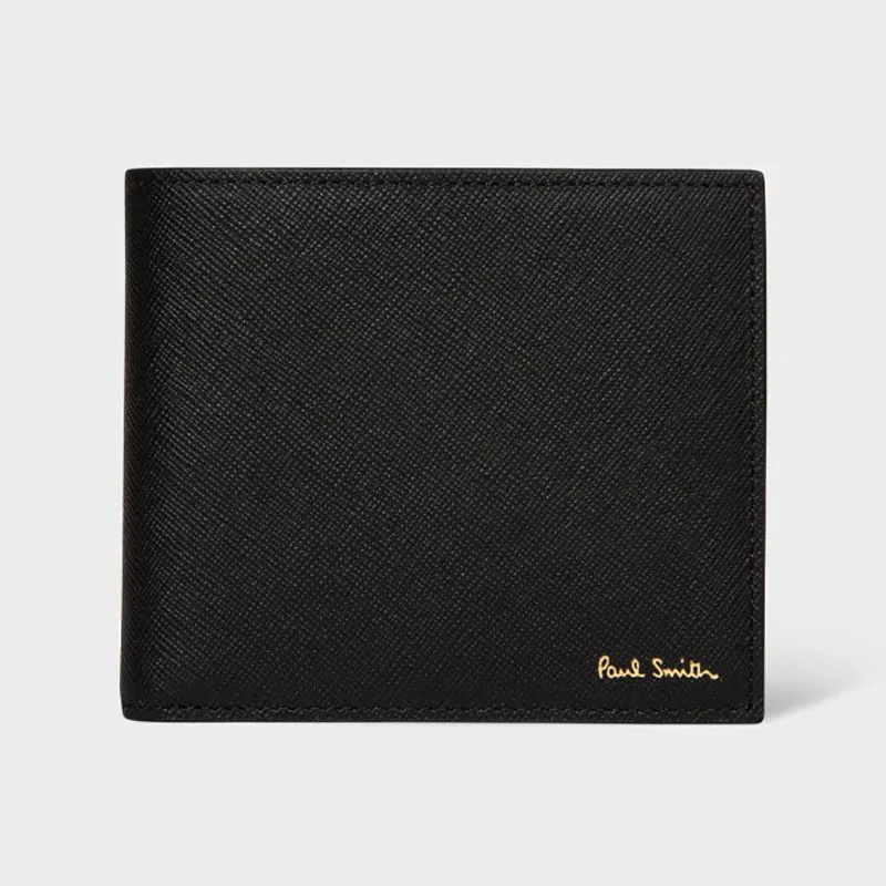 Paul Smith - Men's Mini Collage Stripe Interior Billfold Wallet in Black