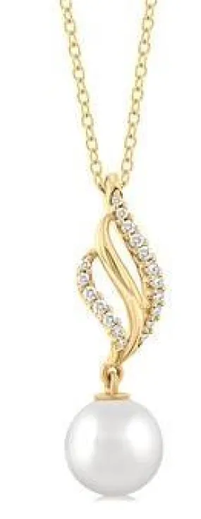 PEARL & DIAMOND FASHION PENDANT