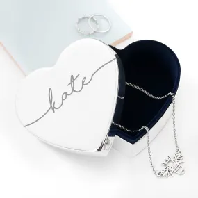 Personalised Heart Jewellery Box