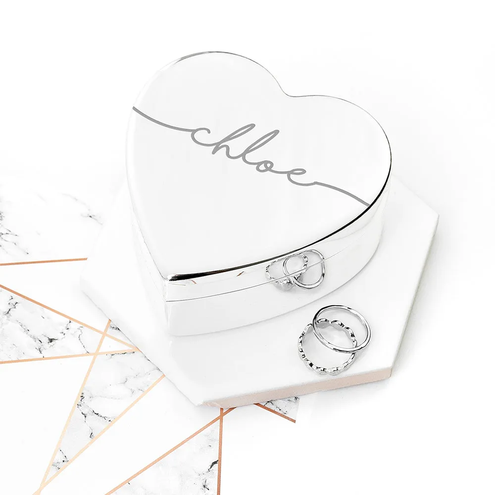 Personalised Heart Jewellery Box