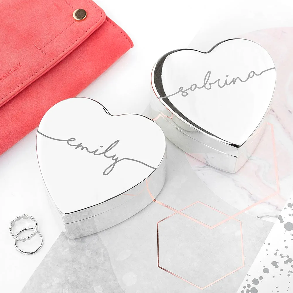 Personalised Heart Jewellery Box