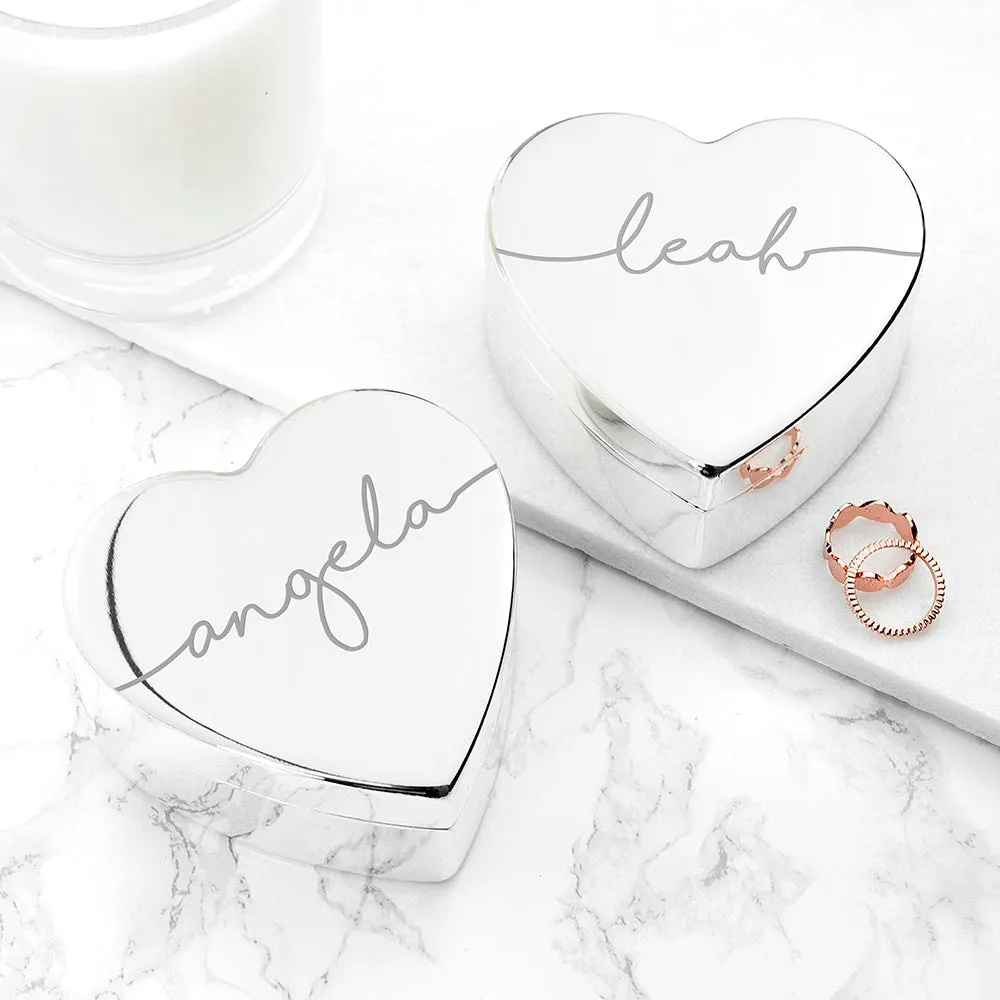 Personalised Heart Jewellery Box