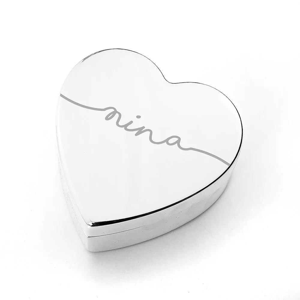 Personalised Heart Jewellery Box