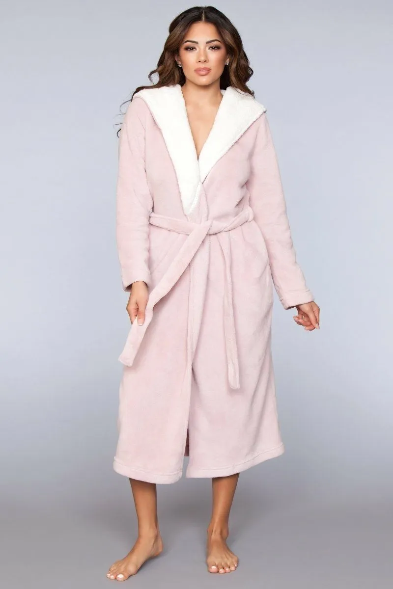 Plush Fleece Hooded Robe