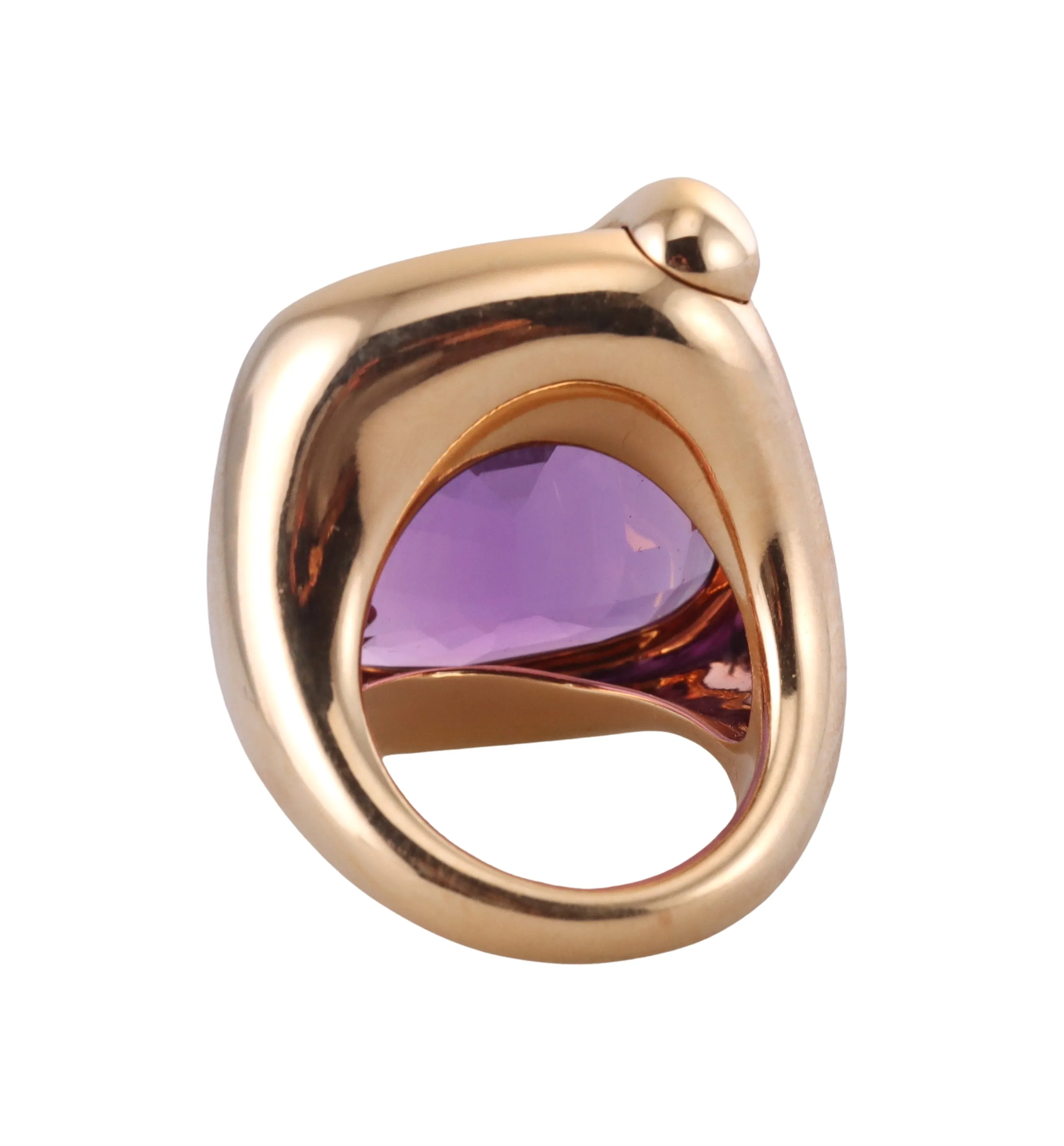 Pomellato Ritratto Amethyst Diamond Gold Ring