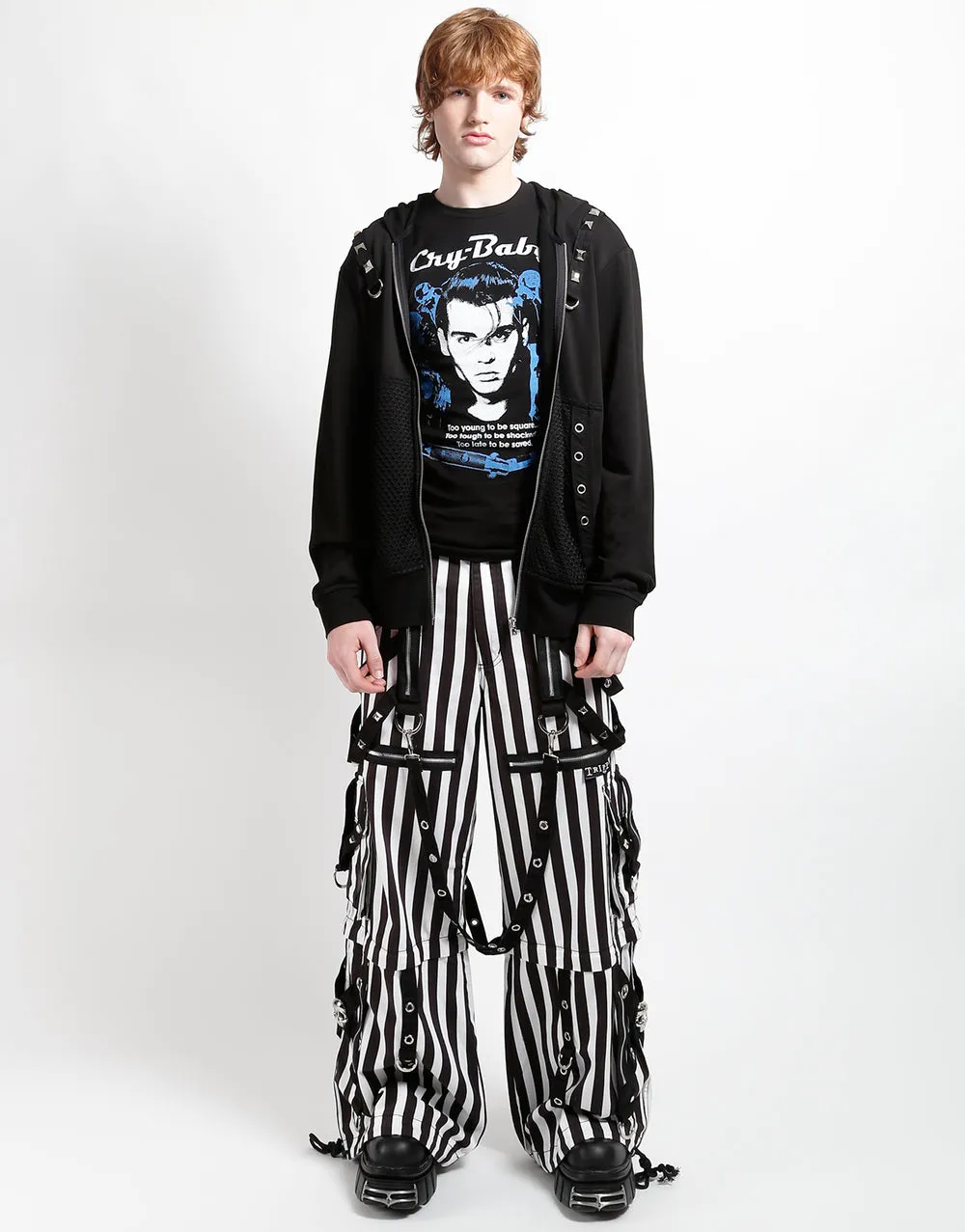 Power Stripe Pant Black/White