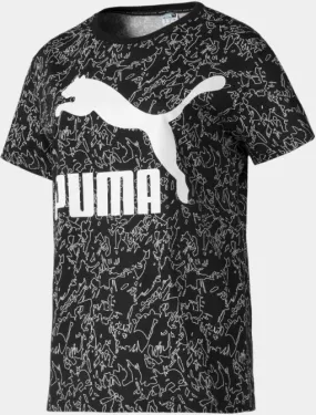 PUMA LADIES CLASSICS LOGO TEE AOP 595965 01