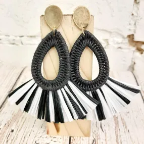 Raquel Raffia Stripe Earring