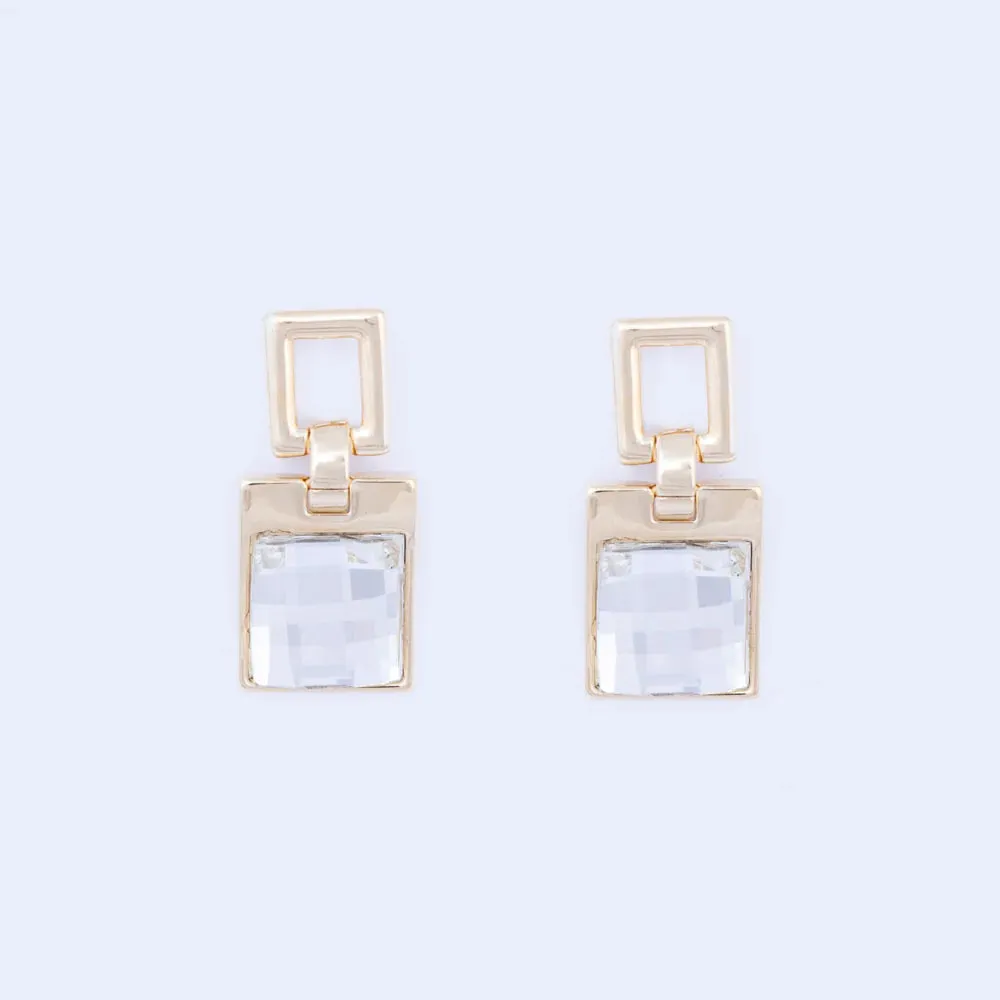 Rectangular Drop Earrings- Knight & Day Jewellery