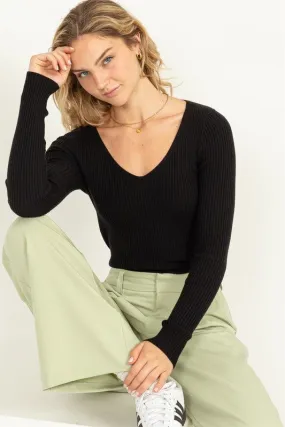 Ribbed Long Sleeve Top