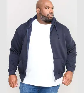 Rockford Big Mens Navy Heavy Weight Zip Through Hooded Sweatshirt (CANTOR NAVY)