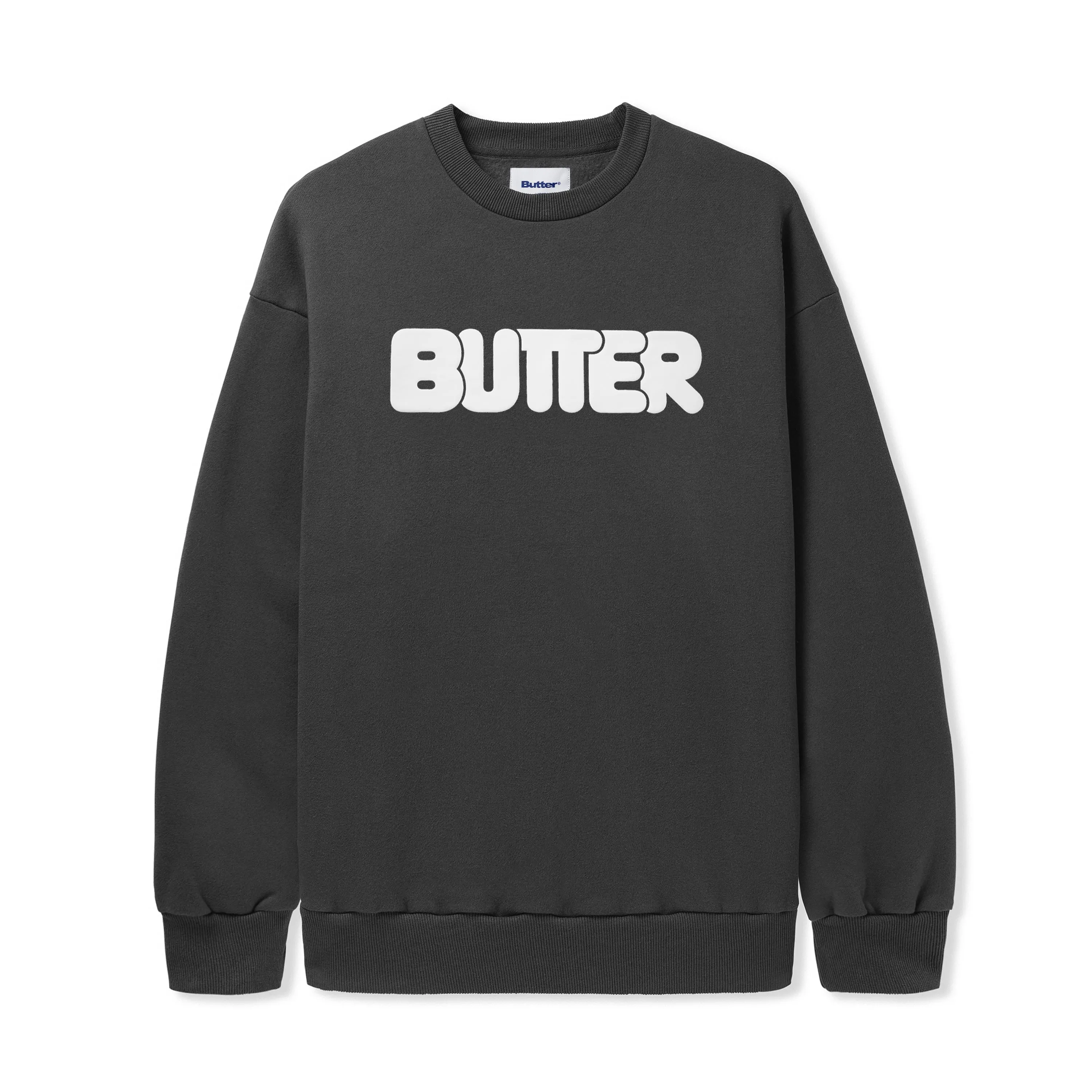 ROUNDED LOGO CREWNECK WASHED BLACK