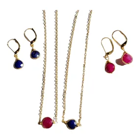 Ruby & Lapis Jewelry - Gift Set