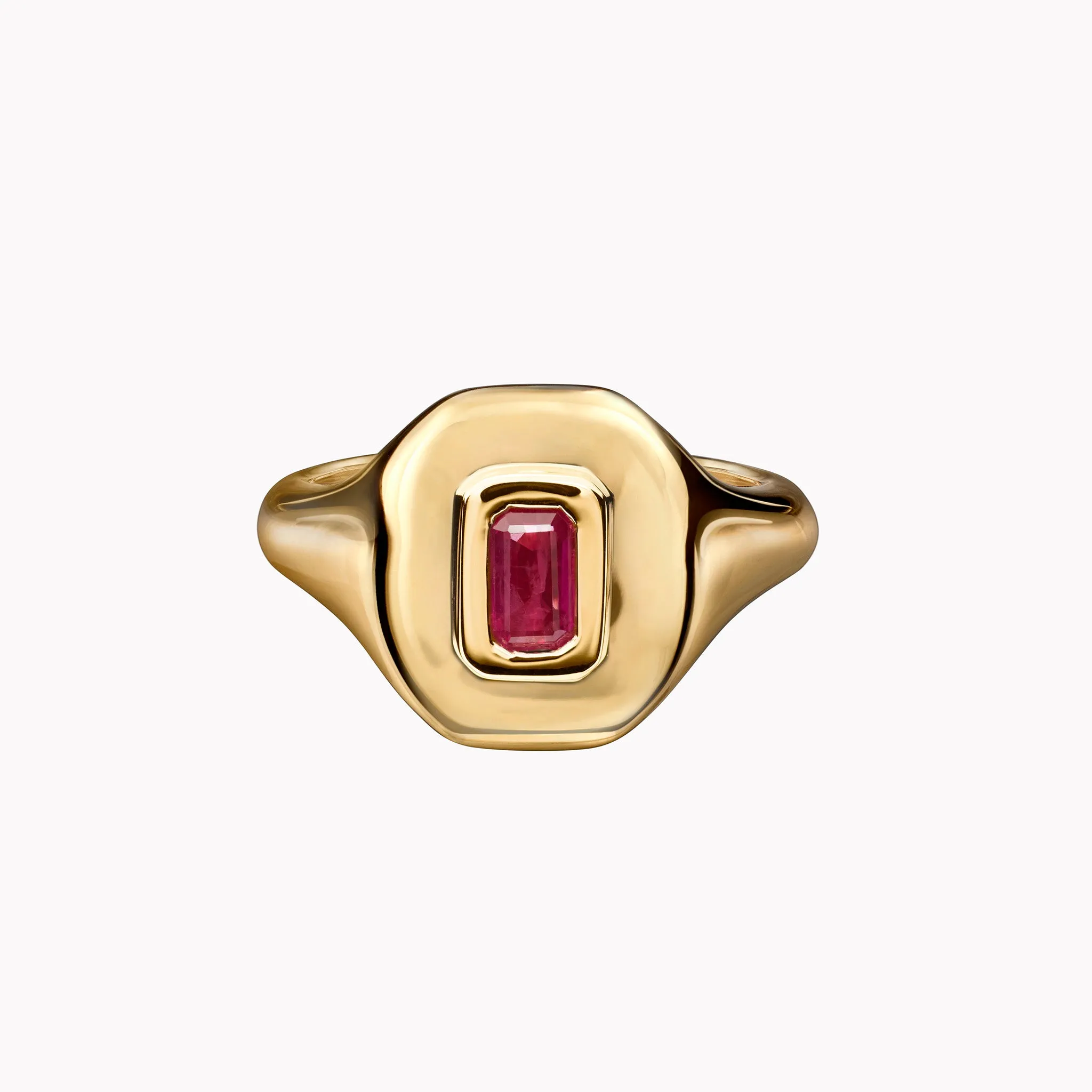 Ruby Baguette Pinky Ring