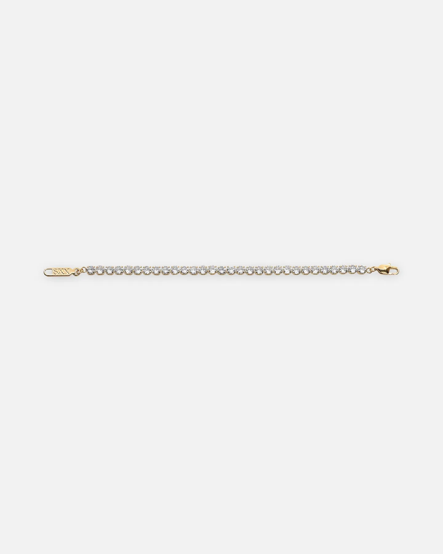 Saint Morta Round Cut Tennis Bracelet Iced Gold